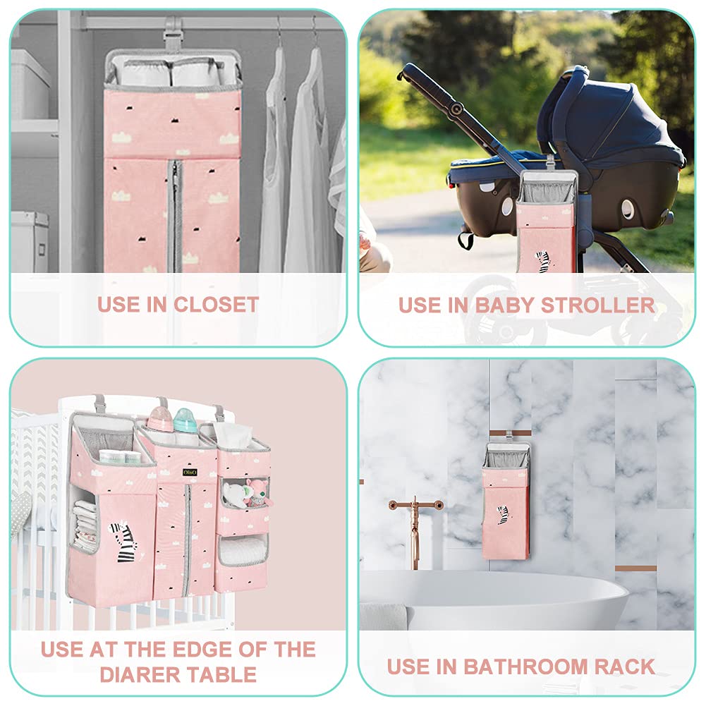 TOCKONIMN 7-pocket design stores wipes, towels, and essentials at a glance.