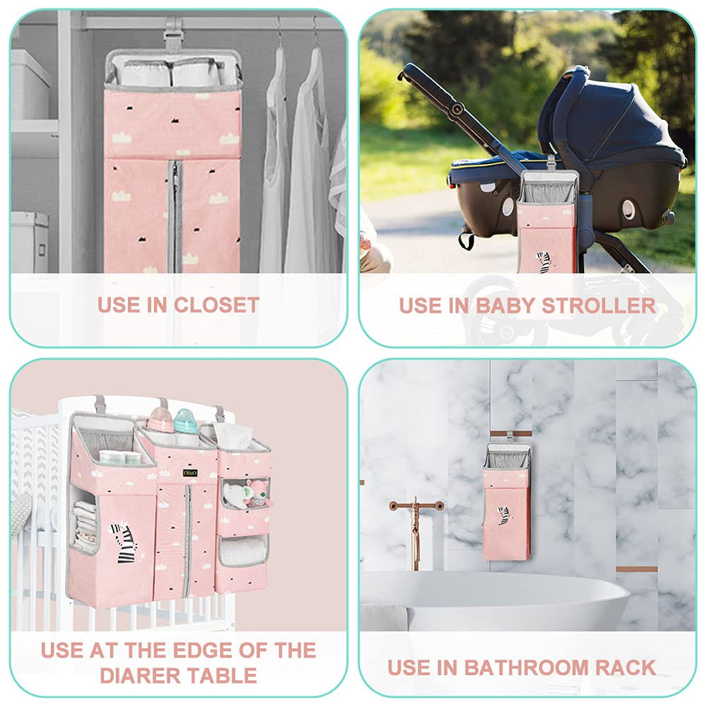 TOCKONIMN 7-pocket design stores wipes, towels, and essentials at a glance.