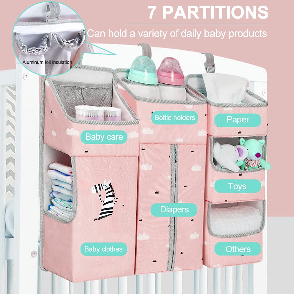 TOCKONIMN baby organizer features water-resistant polyester and mesh pockets for essentials.