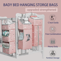 TOCKONIMN 3in1 diaper caddy assembly mounted for flexible crib or car use.