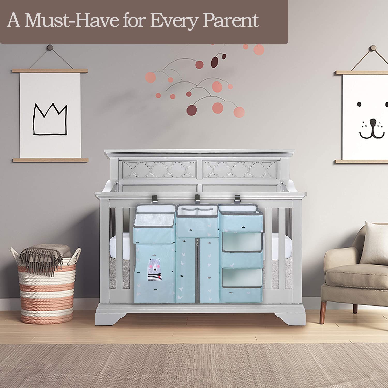 TOCKONIMN gift-ready diaper caddy ideal for baby showers.