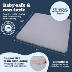 Todale Baby Play Mat on playpen floor supports crawling safely.