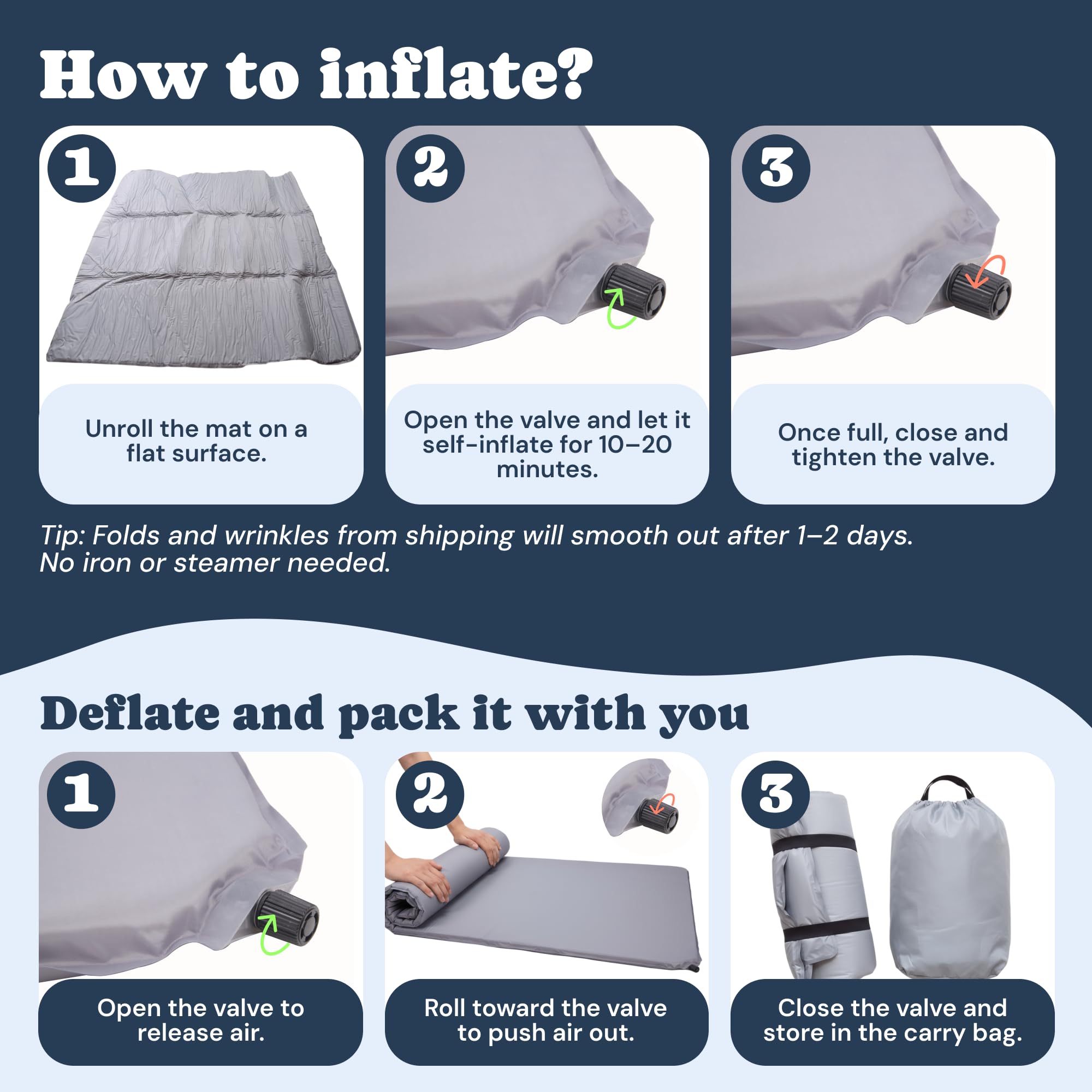 Todale Baby Play Mat foldable design for quick packing.