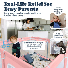 Todale Play Pen foldable design enables easy storage and travel.