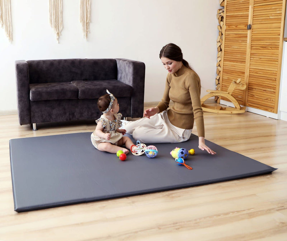 Todale thin self-inflating toddler mat setup enabling quick inflation for on-the-go play.