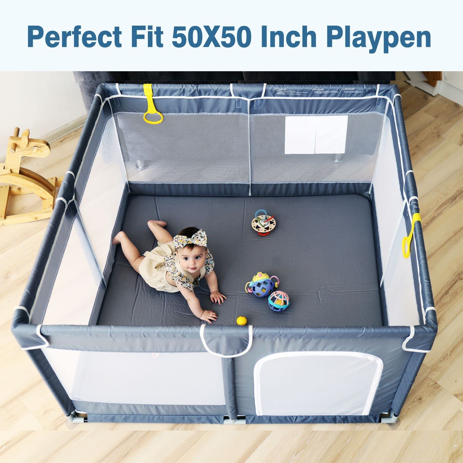 Todale waterproof surface resists tears for easy cleaning after messy play sessions.
