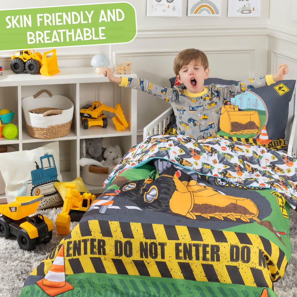 Todays Kids bedding on display demonstrates easy machine washing and durability.