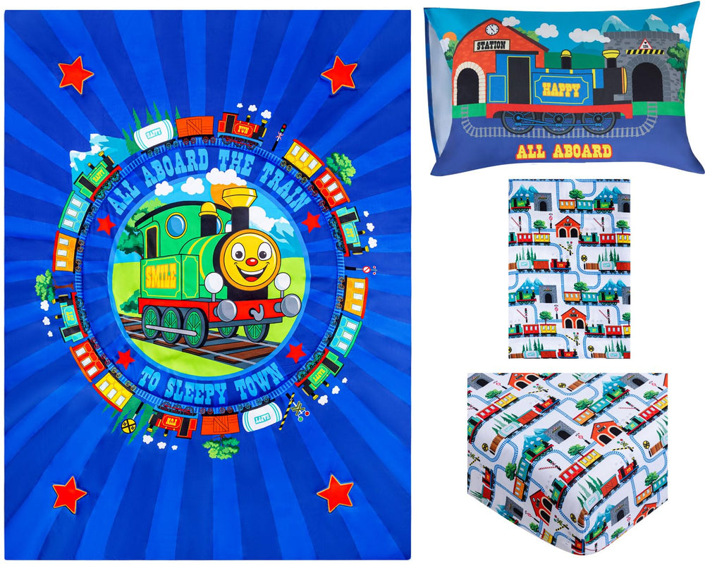 Todays Kids Choo Choo Train pillowcase standard supports a comfy night’s sleep.