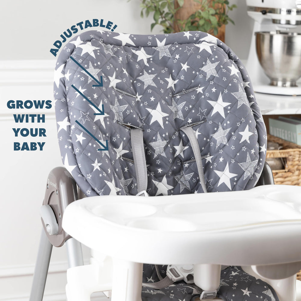 Todays Kids high chair cover stylish design enhances dining space.