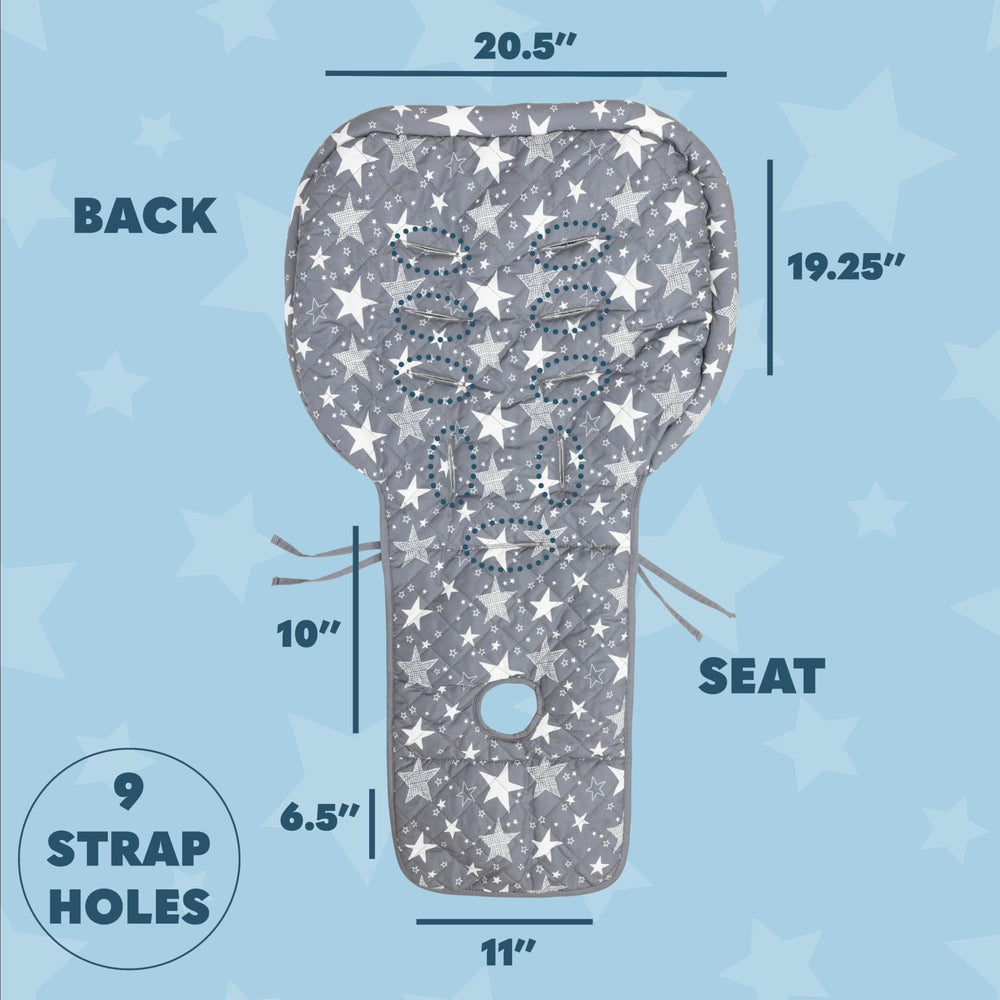 Todays Kids high chair pad machine-washable construction makes cleanup simple.