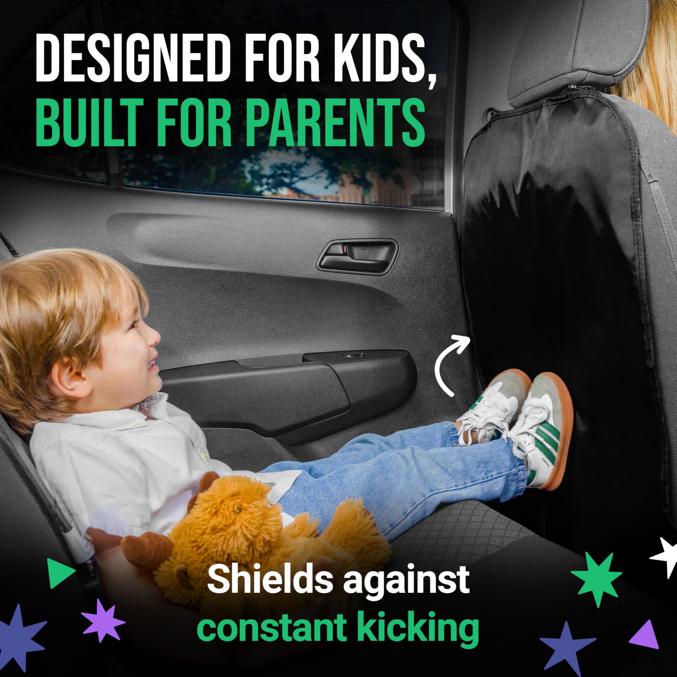 Todays Kids Kick Mats durable polyester material withstands daily use