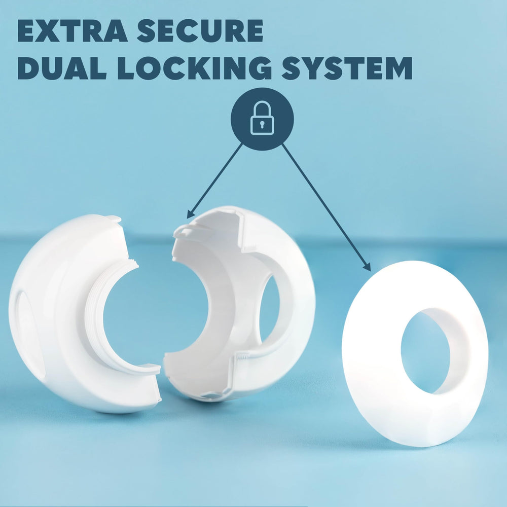 Todays Kids kid-proof handle cover in action helps prevent door access.