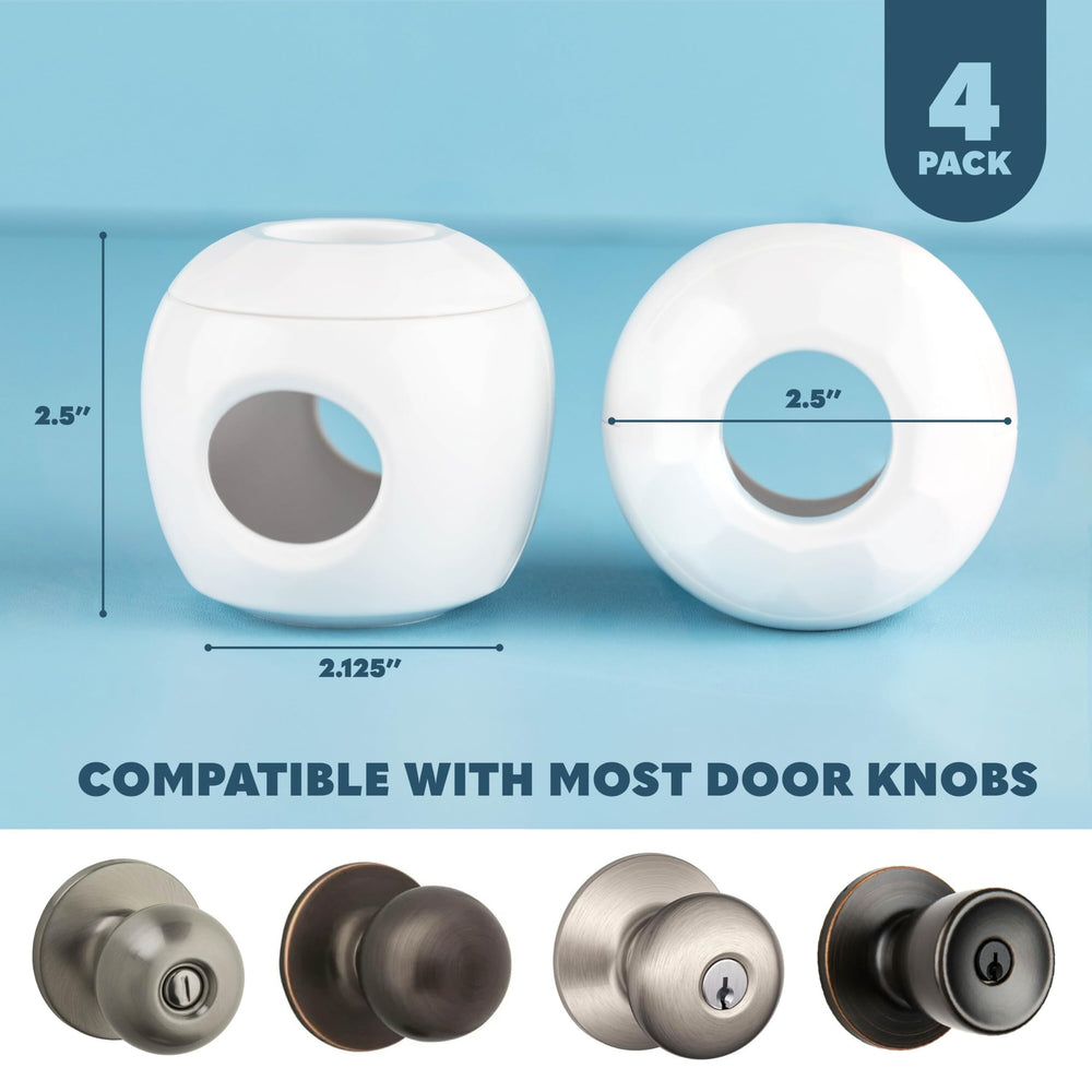 Todays Kids round doorknob fit demonstrates compatibility with standard doors.
