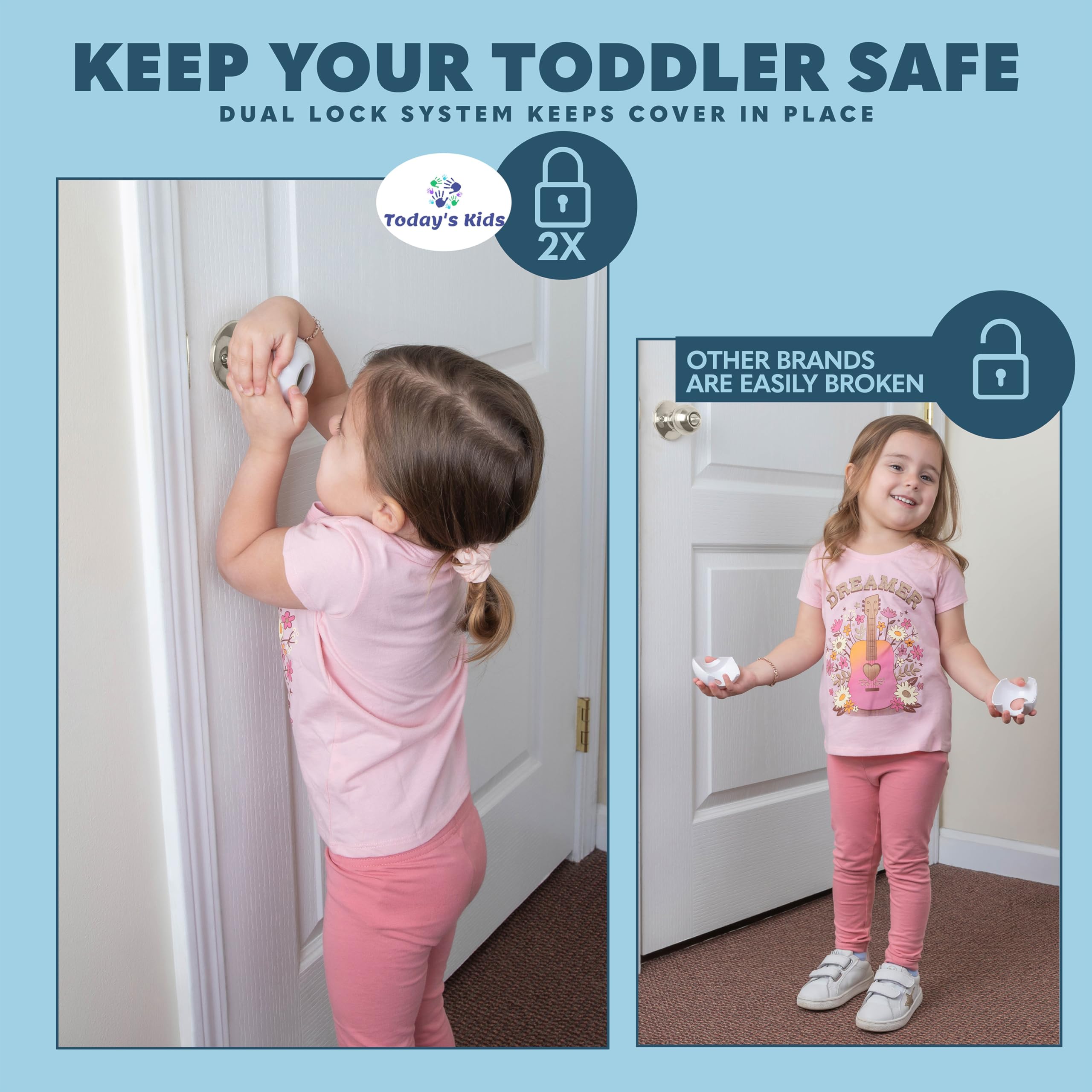 Todays Kids tool-free installation image highlights quick setup for busy households.