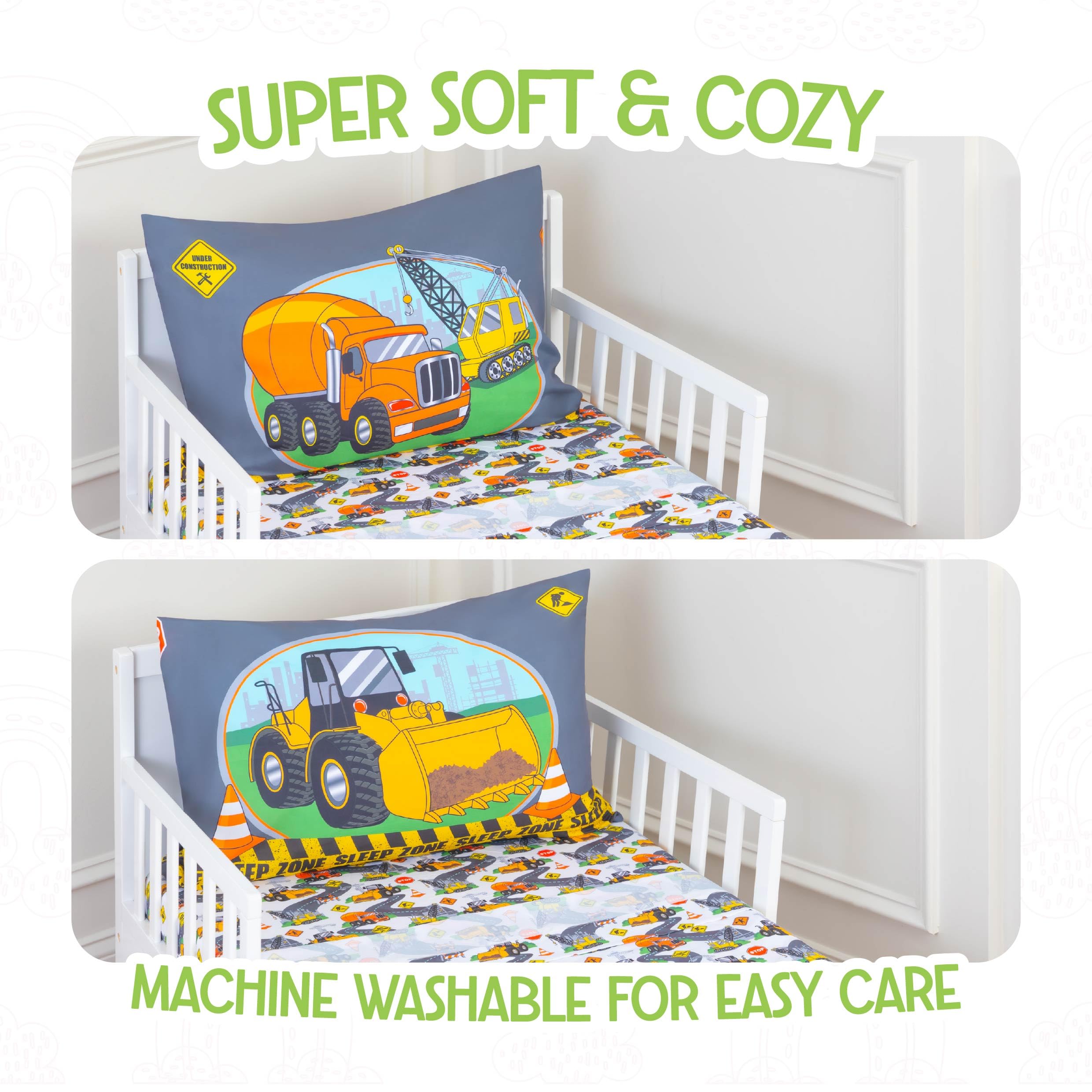 Todays Kids truck-theme comforter as bedroom centerpiece for playful sleep space.