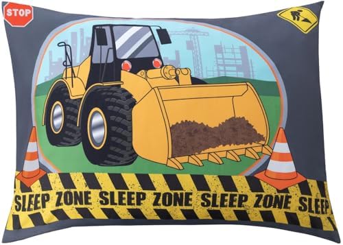 Todays Kids Under Construction blue bedding fits toddler beds with a secure, crisp look.