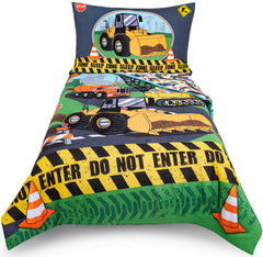 Todays Kids under-construction comforter on toddler bed, soft breathable microfiber for restful nights.
