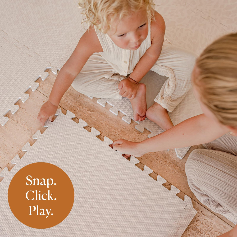Toddlekind Playmat easy-clean surface keeps spills simple with a quick damp-wipe.