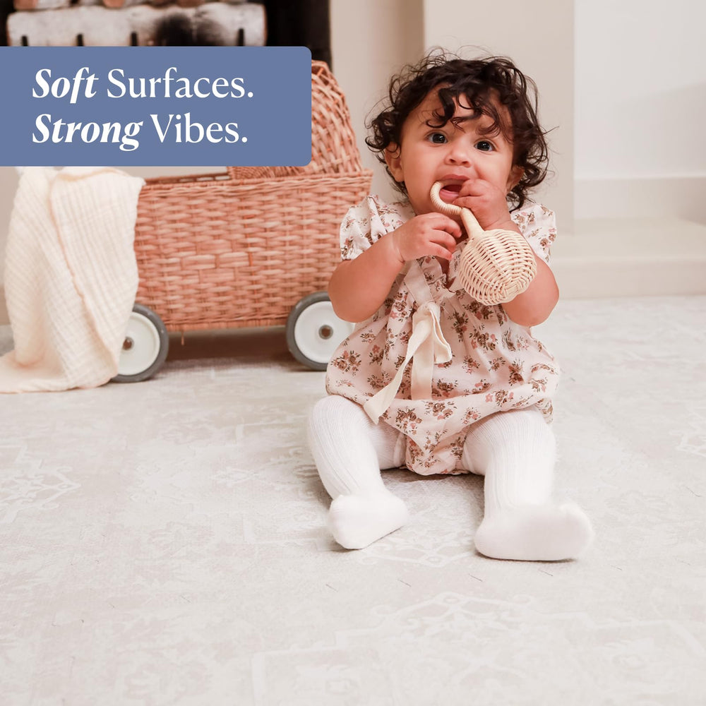 Toddlekind playmat foam extra-thick cushion enhances comfort during crawling and floor play.