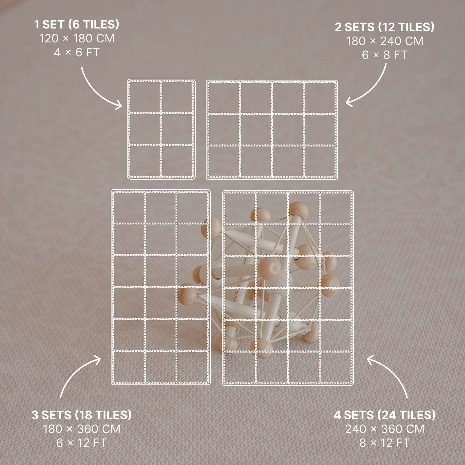 Toddlekind Playmat interlocking tiles show how easy layout can adapt to space.