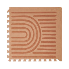 Toddlekind Playmat Rustic Tan area rug look supports safe tummy time on a soft surface.