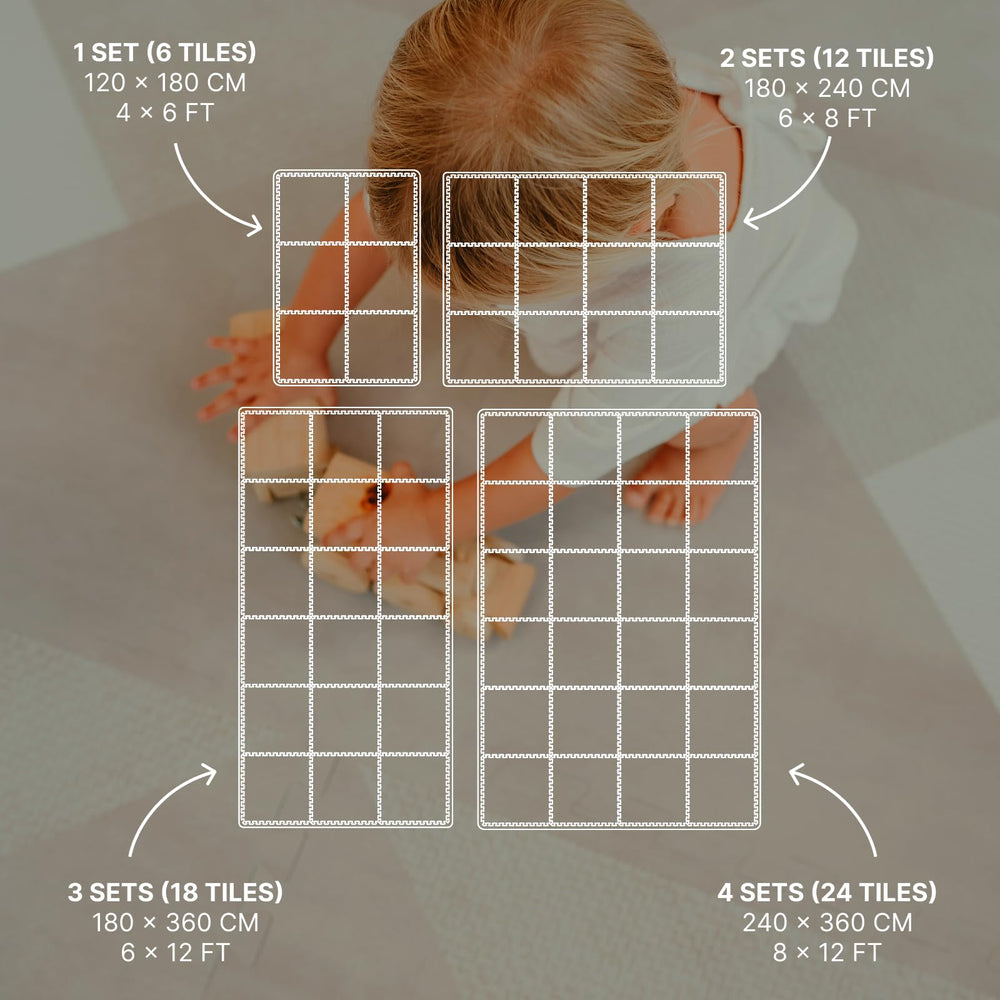 Toddlekind playmat tummy time closeup showing ultra thick plush foam