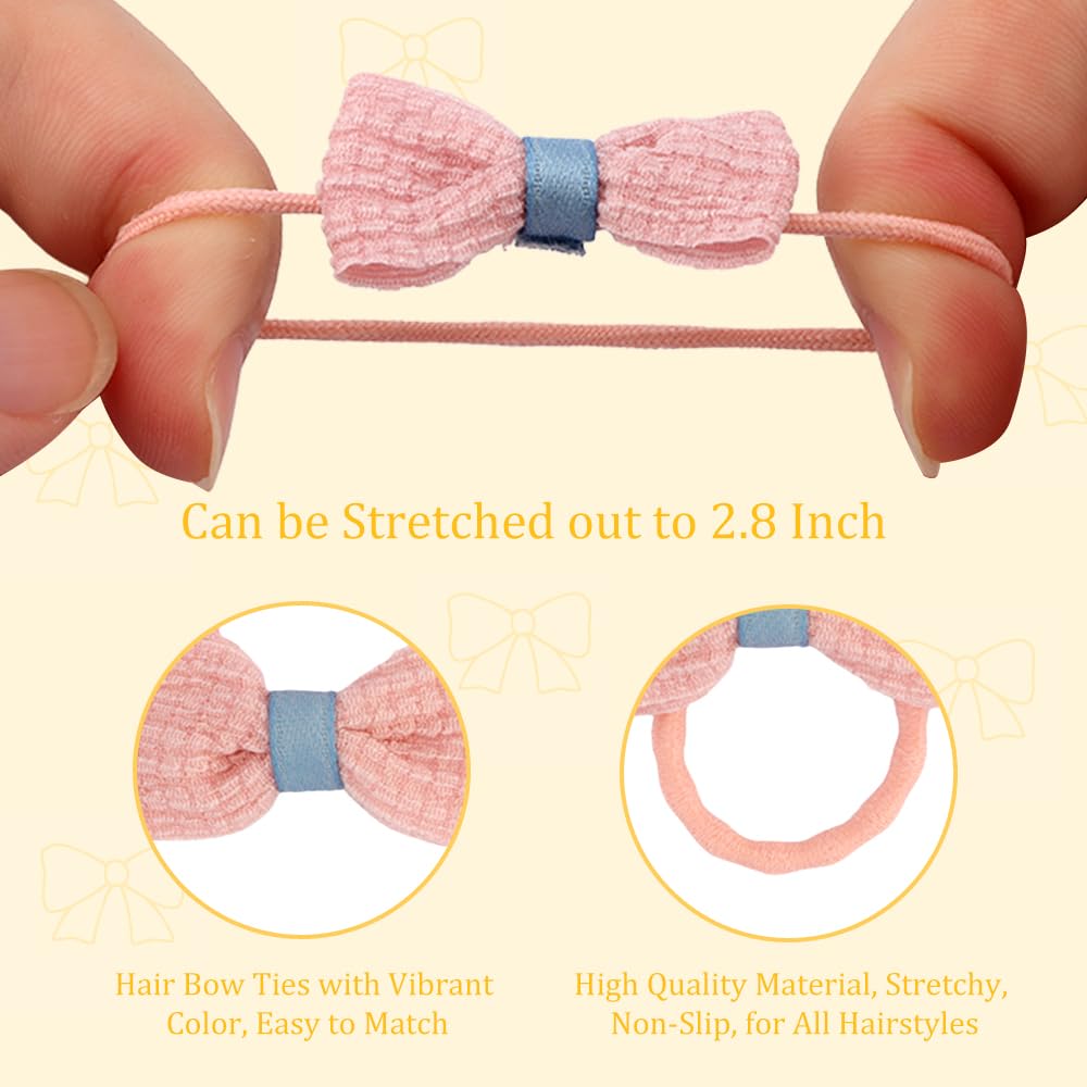 TODDER soft-elastic bands for delicate hair in a cute bow design
