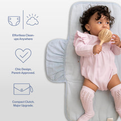 Toddlekind Mini Maven spacious-surface-blue provides a hygienic changing area anywhere you go