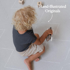 Toddlekind Playmat 4x6 feet layout demonstrates easy tile-based customization for larger play spaces