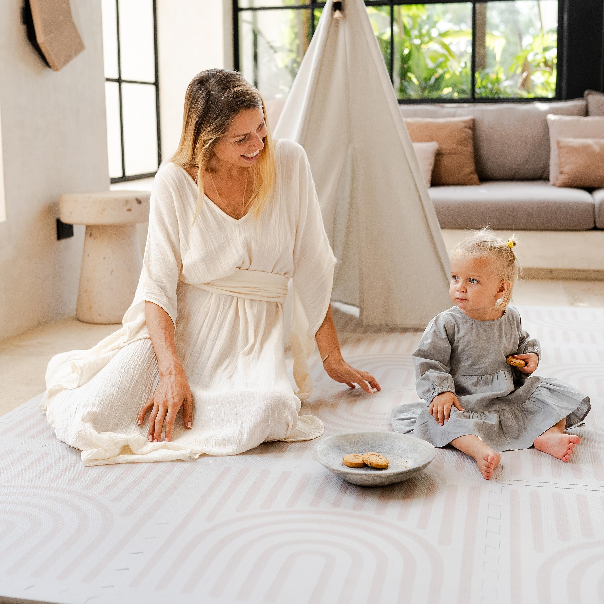 Toddlekind Playmat easy-clean wipe-down feature after activity.