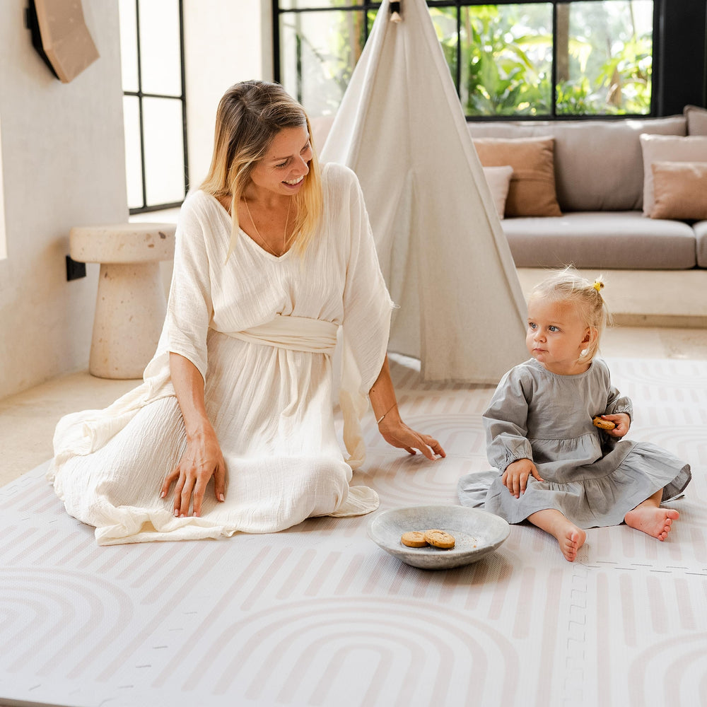 Toddlekind Playmat easy-clean wipe-down feature after activity.
