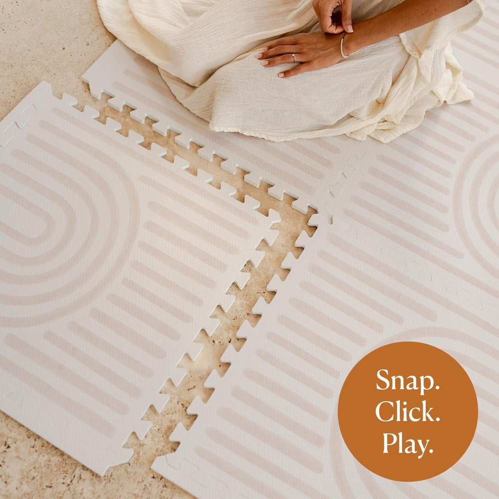 Toddlekind Playmat EVA foam demonstrates simple cleanup after spills.