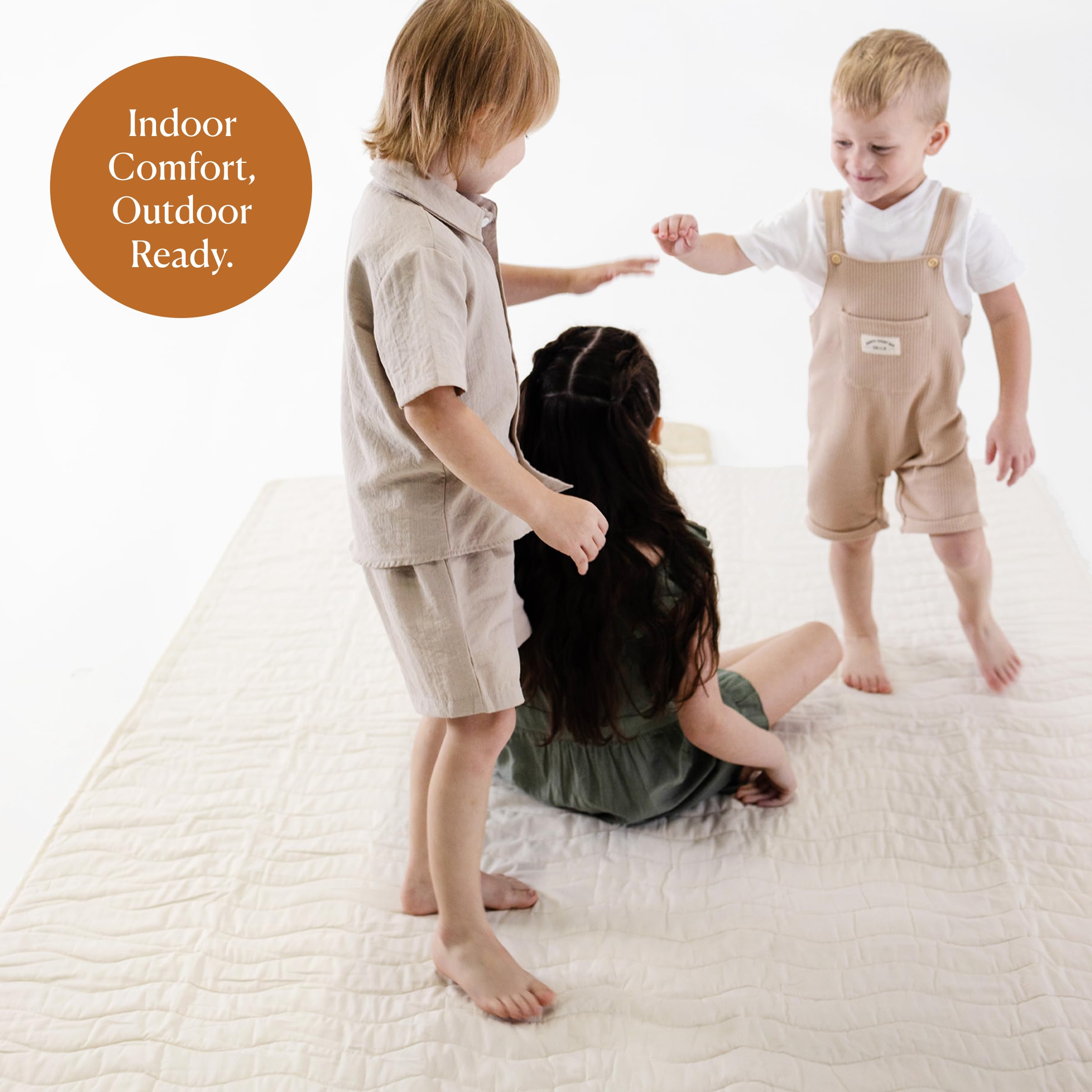 Toddlekind premium playmat indoor-outdoor use suitable for both home and park days.