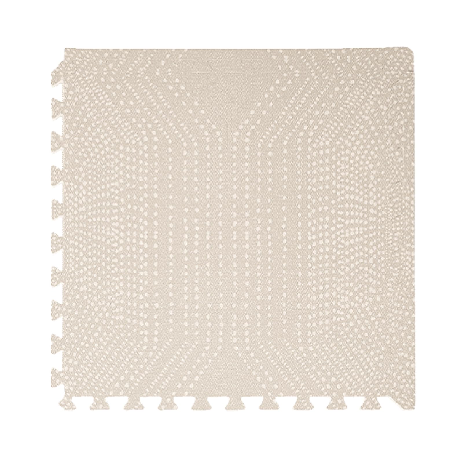 Toddlekind Playmat tiles connected in cream provide a soft, safe surface for crawling.