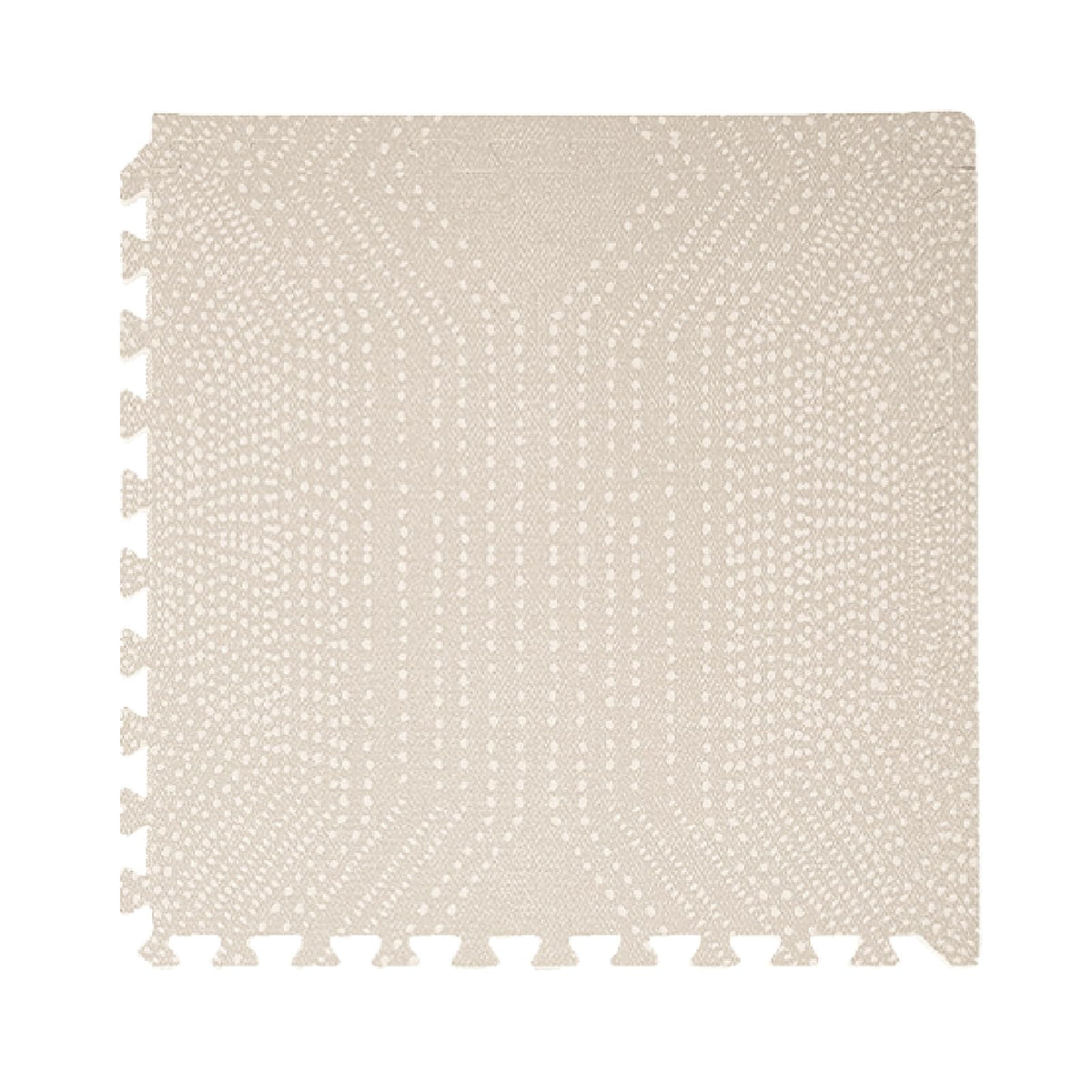 Toddlekind Playmat tiles connected in cream provide a soft, safe surface for crawling.
