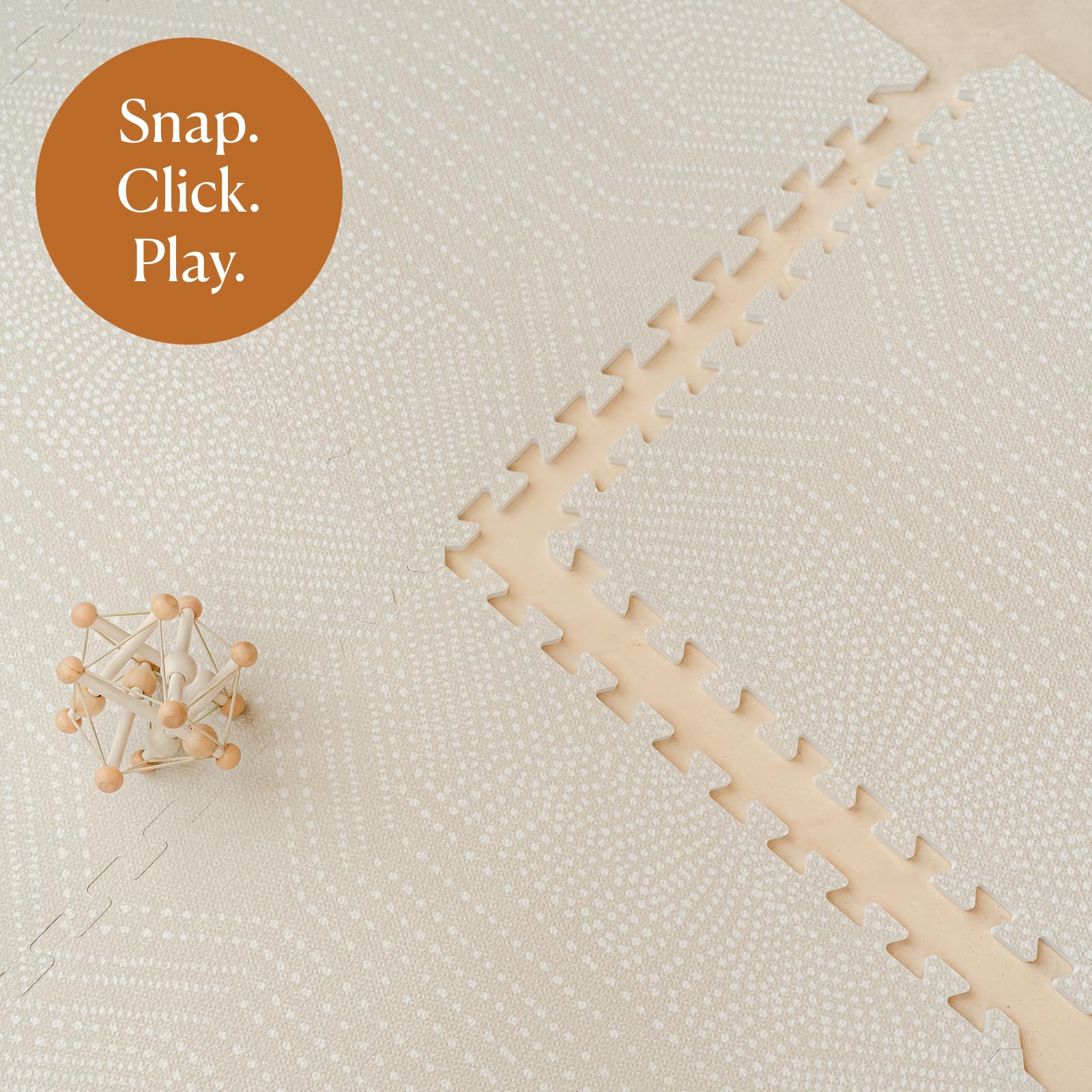 Toddlekind Playmat tummy-time-ready cream offers cushioned support for early milestones.