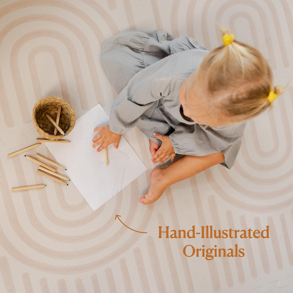 Toddlekind Playmat ultra-thick foam texture supports soft play.