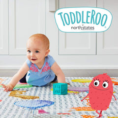 Toddleroo by North States adjustable nylon strap shown during installation