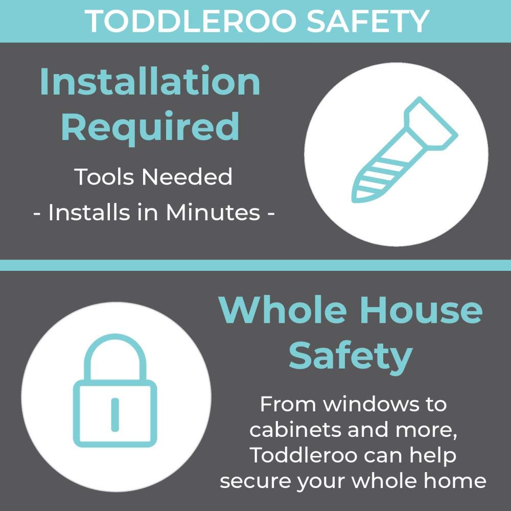 Toddleroo by North States bookshelf secured to wall with a strap