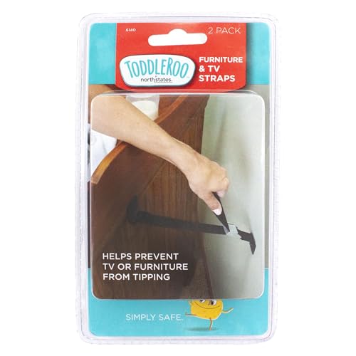 Toddleroo by North States tightening the strap for a secure fit on large furniture