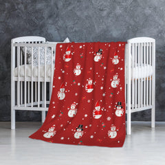 Todeyya Christmas Snowman blanket close-up shows ultra-soft fleece texture for cozy snuggles.