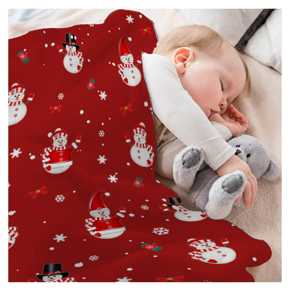 Todeyya Christmas Snowman blanket on sofa illustrates versatile home use.