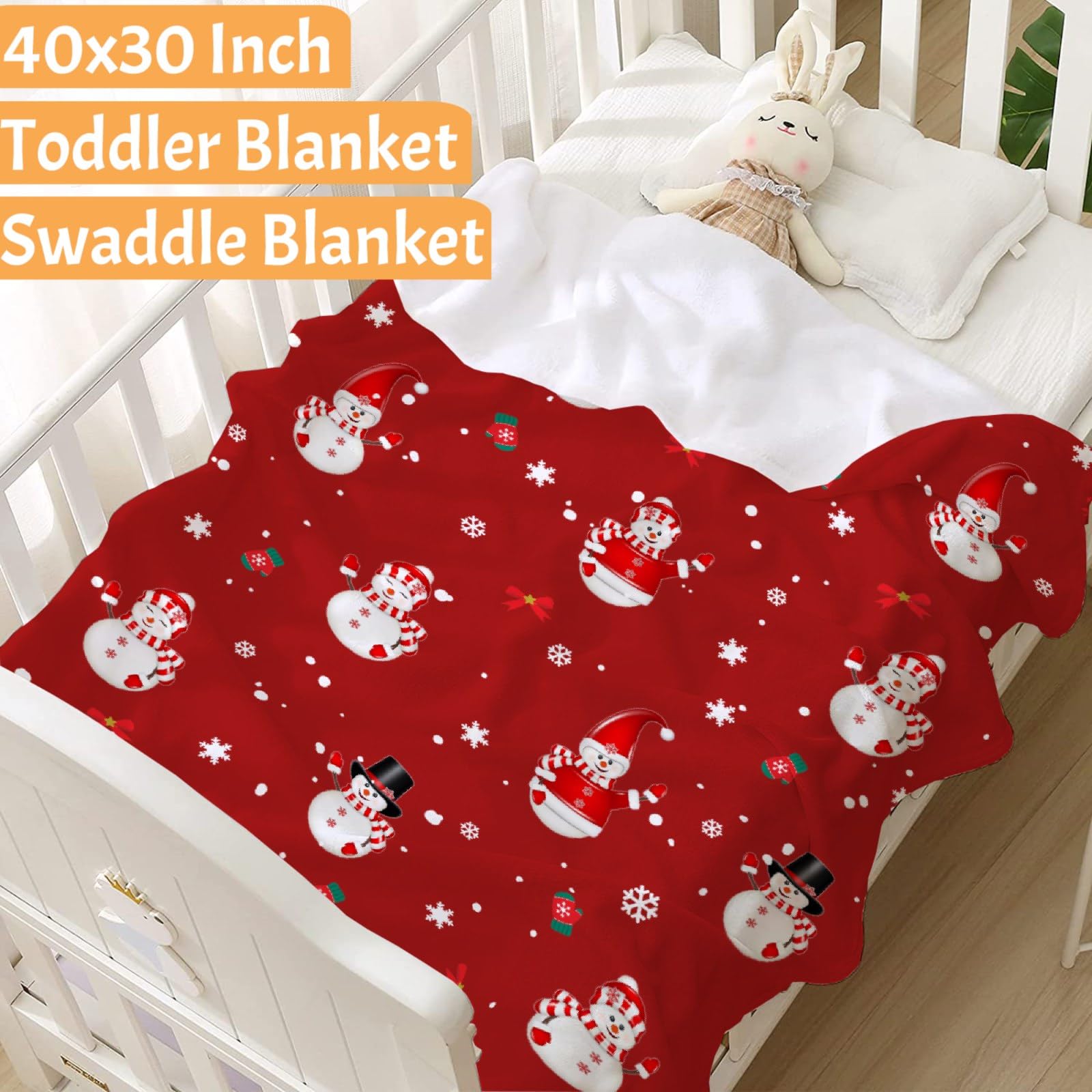 Todeyya Christmas Snowman blanket folded for storage emphasizes compact warmth.