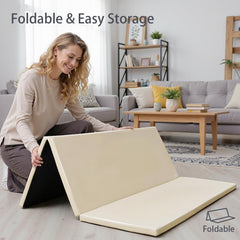 TODIBY foam baby play mat beige provides cushioned surface ideal for crawling.