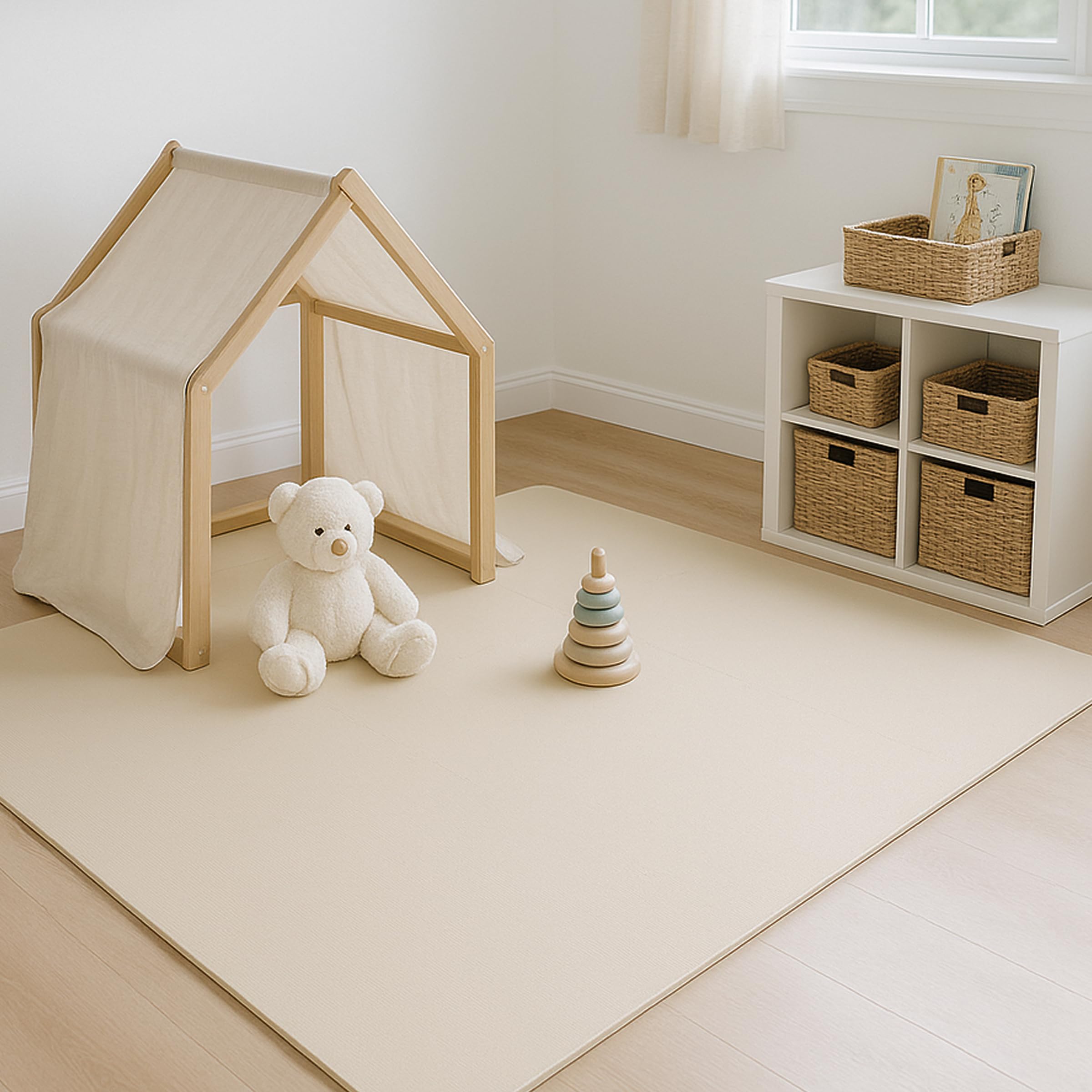 Toddlekind safety certifications label indicates non-toxic, odor-free design.