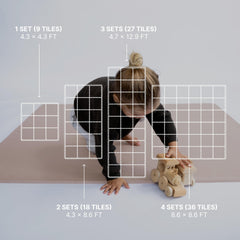 Toddlekind playmat plush foam closeup highlights soft, cushioned texture for crawlers.