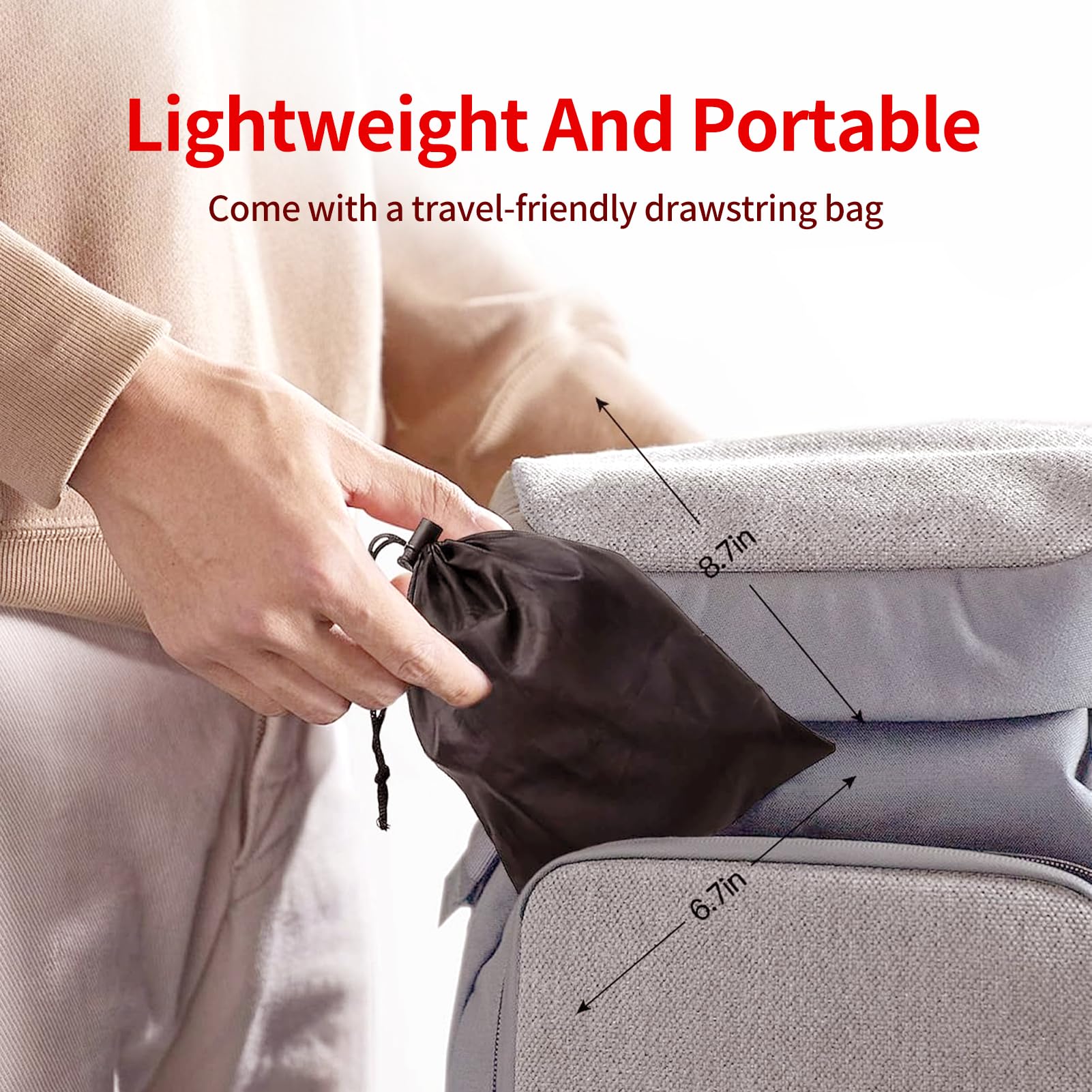 TOEASYWAY Travel Harness in 6-inch stuff sack shows compact storage