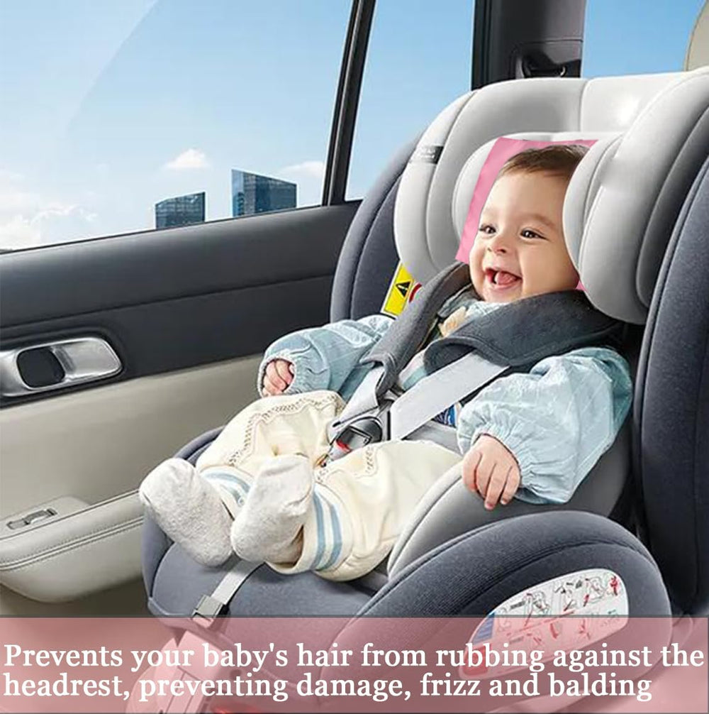 Toeloioh 2-pack satin headrest covers ideal for on-the-go households.