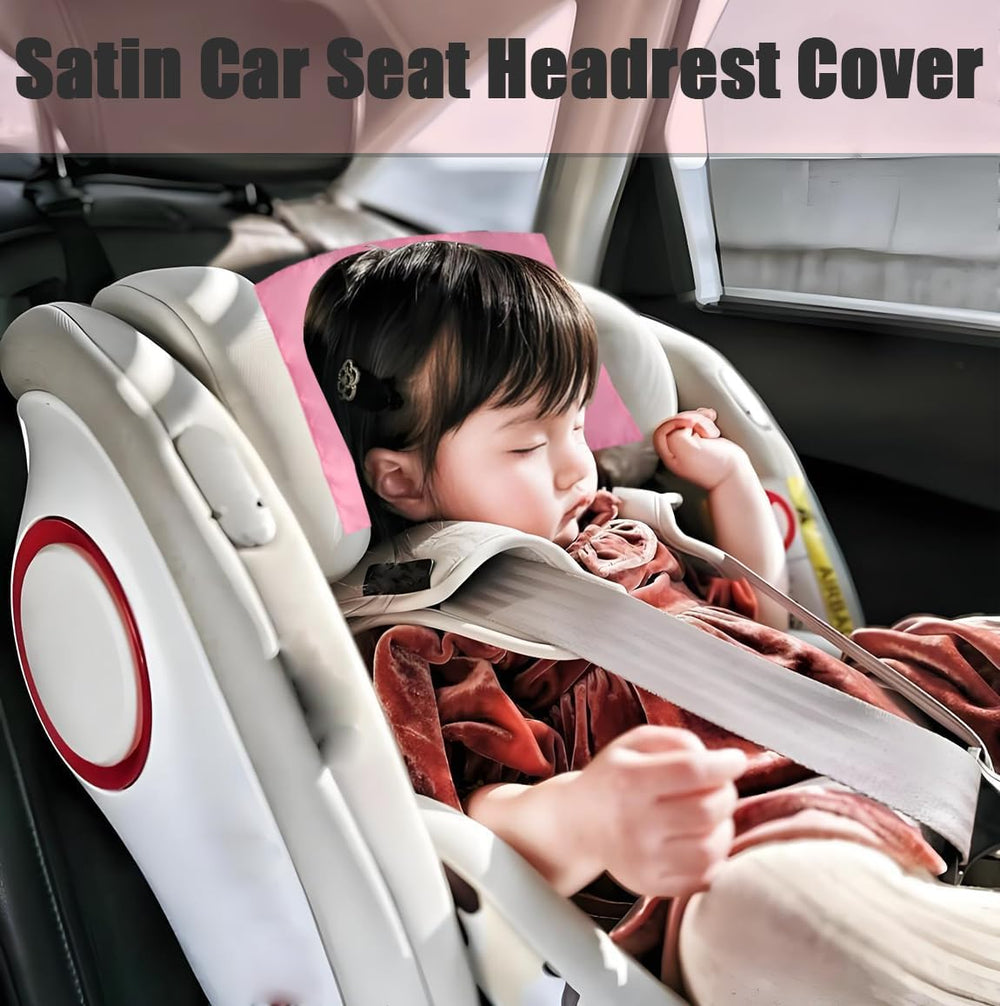 Toeloioh pink headrest cover cleans easily after outings and spills.