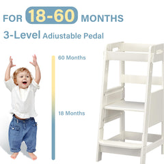 TOETOL bamboo stool anti-slip mat ensures secure standing.